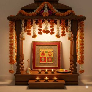 Pyrite Kuber Laxmi Yantra Frame