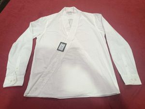 White Kimono Style Long Sleeve Shirt