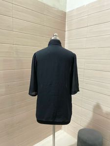 Vintage Imported Embellished Black Top