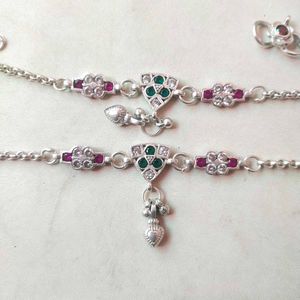 SLIGHTLY used Pure Silver Anklets पायल