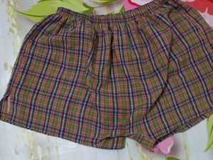(1086)Plaid Cotton Boxers