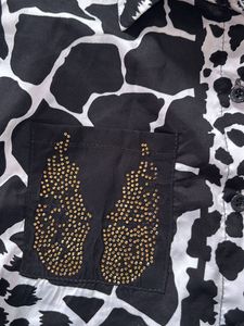 Classy Printed Black Shirt