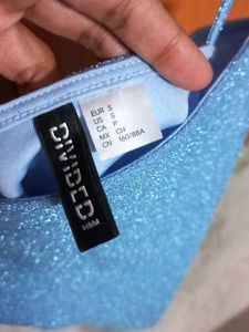 🔴SALE HNM Glitter Bodycon Blue Mini Dress