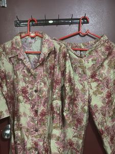 Floral Print Pajama Set