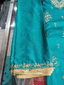 Teal Embroidered Salwar Kameez Suit