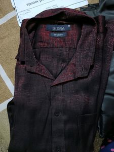 Party Wear Shining Designer Shirt In L Size