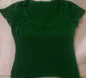 Green Knit Top