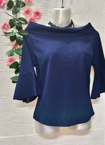 🎁Buy Two Get One Free🎁Elegant Navy Off-Shoulder