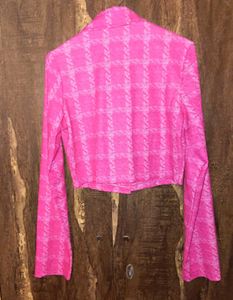 Pink Plaid Skirt And Top Co-ord Set