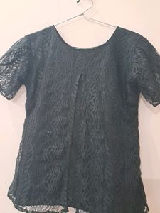 Black Net Top used only twice.