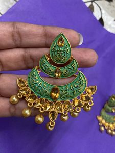 Green and Golden Earings