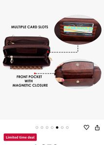 Synthetic Leather Wallet Handbag