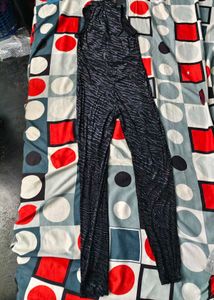 Square Neck Sleeveless And Animal Print Junpsuit