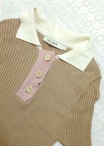 Aesthetic Ribbed Knit Top