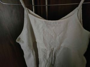 White Polka Dot Cami Top