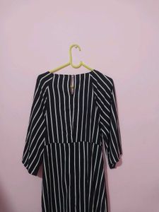Striped Tie-Front Dress
