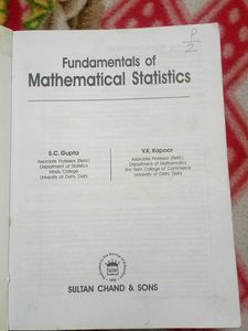 Fundamentals Of Mathematical Statistics