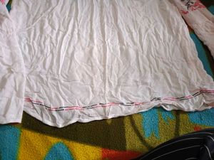 Embroided white Tunic baloon Top