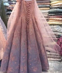 Elegant Lavender Floral Gown