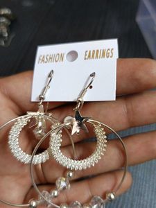 Sparkly Star Hoop Earrings