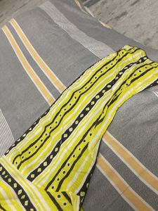 Striped Parrot Green Kurti