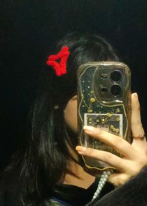Crochet angry/mad hairclip