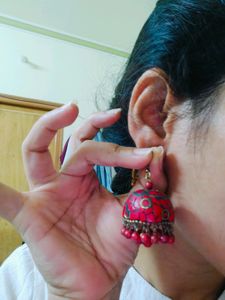 Christmas Special Terrakota Material Jhumkis