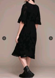 Aarke Ritu Kumar Black Floral Dress
