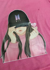 Pink BTS Graphic T-Shirt