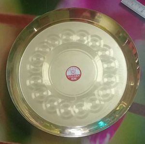 Golden BM Pooja Thali ,