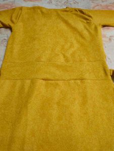 Mustard Yellow Belted Dress 💛⚡