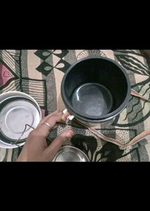 Double Box Steel With Lid Tiffin