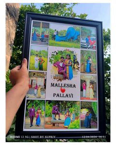 Black Blank A4 Size Photo Frame With Glass