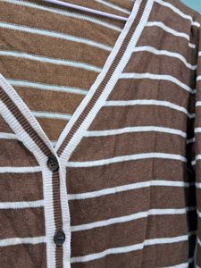 Striped Brown Cardigan