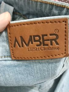 AMBER Blue Straight Fit Jeans
