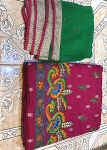 Punjabi Look Beautiful Duppta 4 Side Lace Lightly