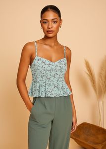 Sky Blue Floral Top