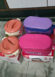 Combo of 2 Set Each Milton Lunch Box And Casserole