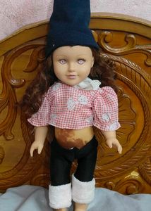 Vintage Doll with Checked Top