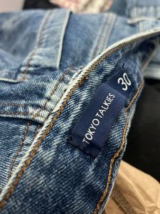 Blue Denim Cargo Jeans