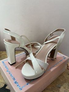 White Heeled Sandals