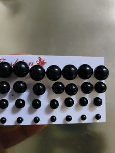 Stud Earring Set - Black