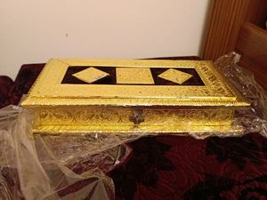 Golden Jewelry/dryfruit Multipurpose Box For Sale
