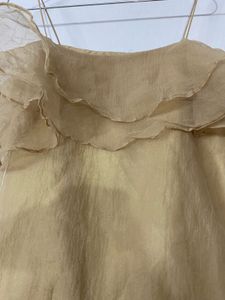 Golden Off Shoulder Mini Dress