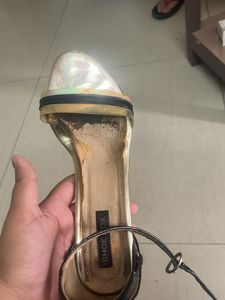 Unique Gold &amp; Black Heels