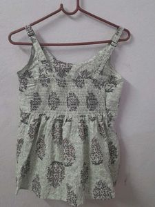 White Cotton Crop Summer Top