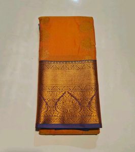 Elegant Orange Saree