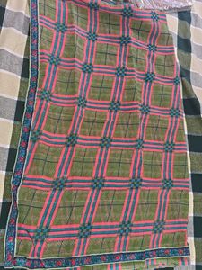 :"New Soft Cotton Check Saree With Floral Border |