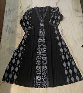 A Line Black Suit With Pant N Dupatta