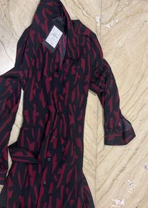 Patterned Shirt Dress